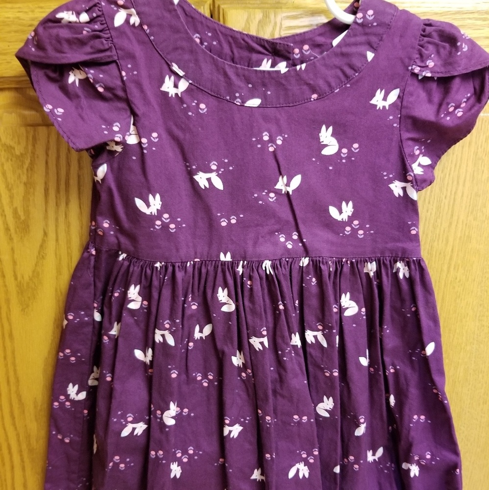 Toddler Purple Fox Dress 3T